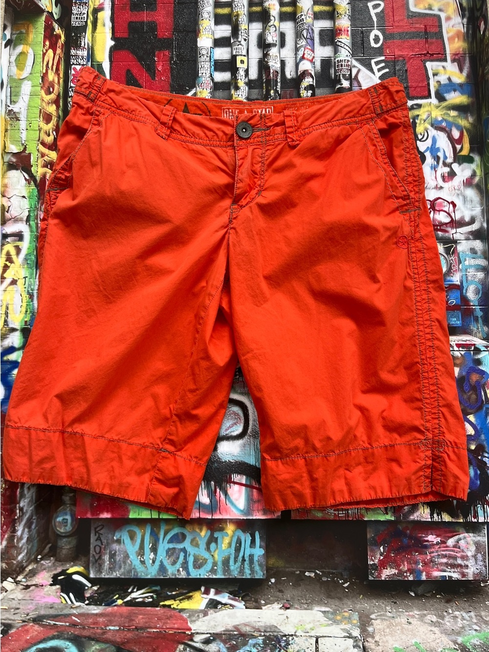 Y2K Converse One Star Orange Women's Low Rise Bermuda Shorts